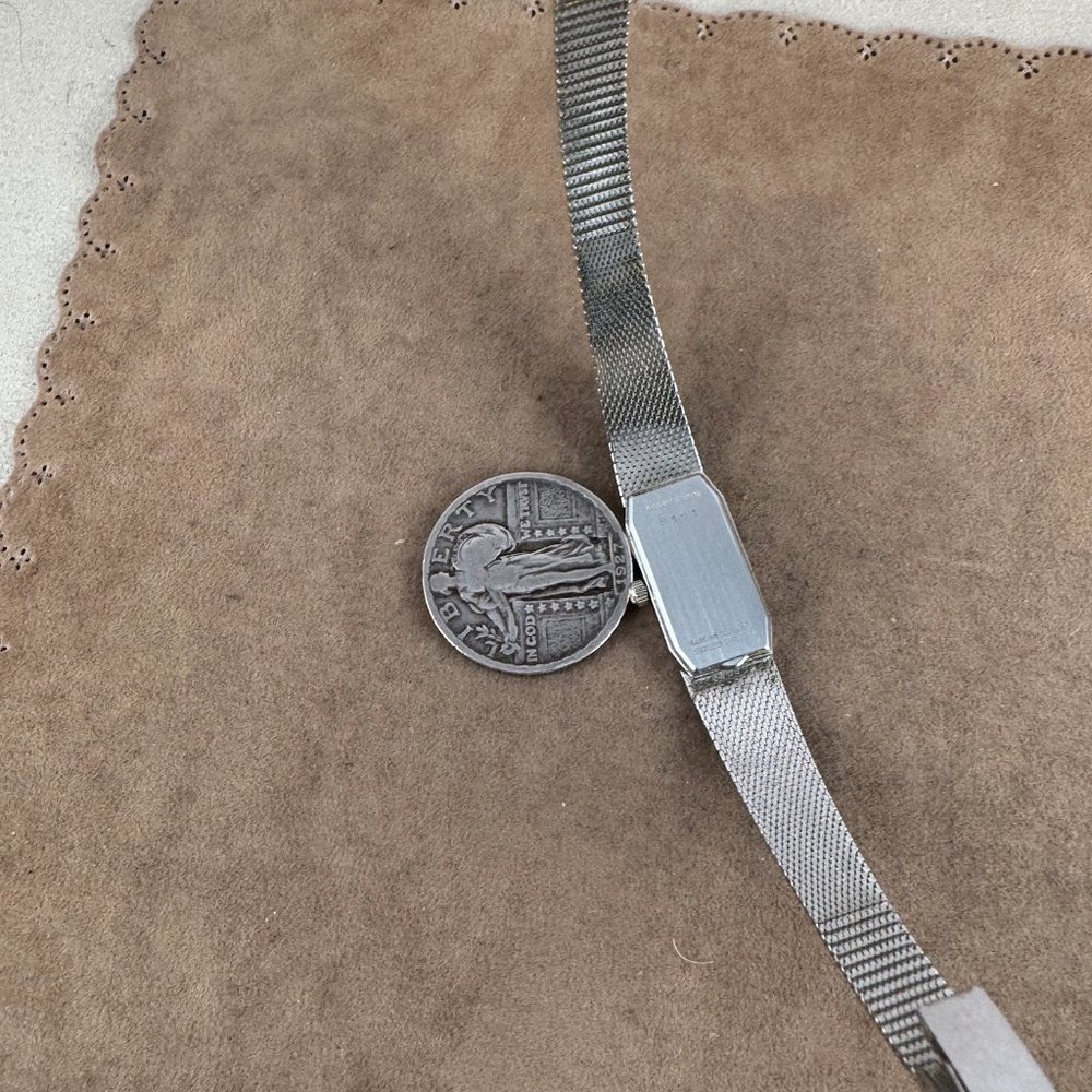 Vintage HAMILTON Rhodium Plated Swiss Quartz Dress Watch - Picture 7 of 9